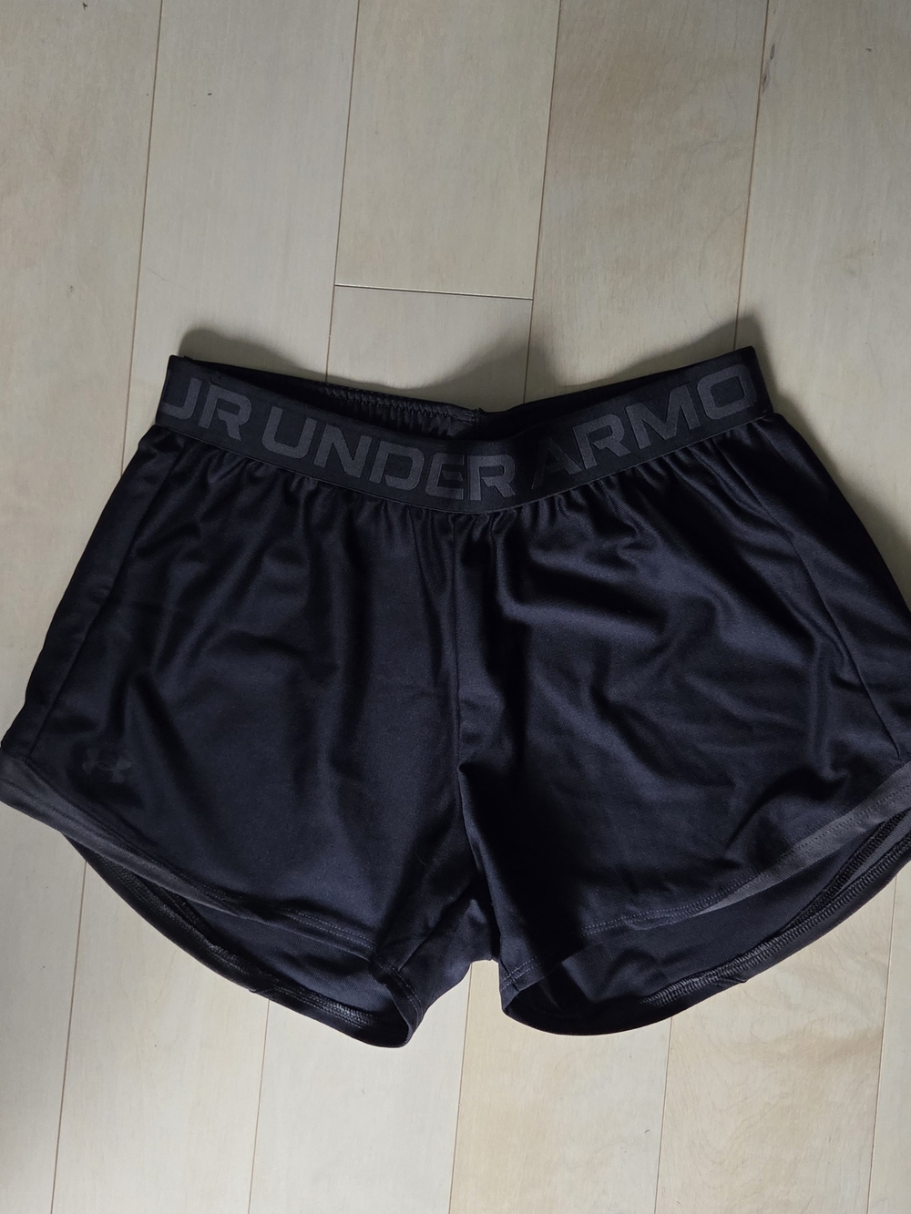 Under Armour Women’s Black Athletic Shorts with Branded Waistband